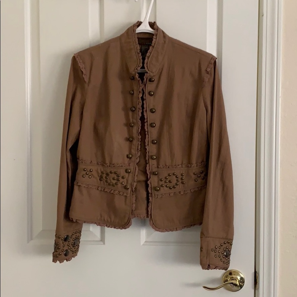 Brown jacket with embellishments